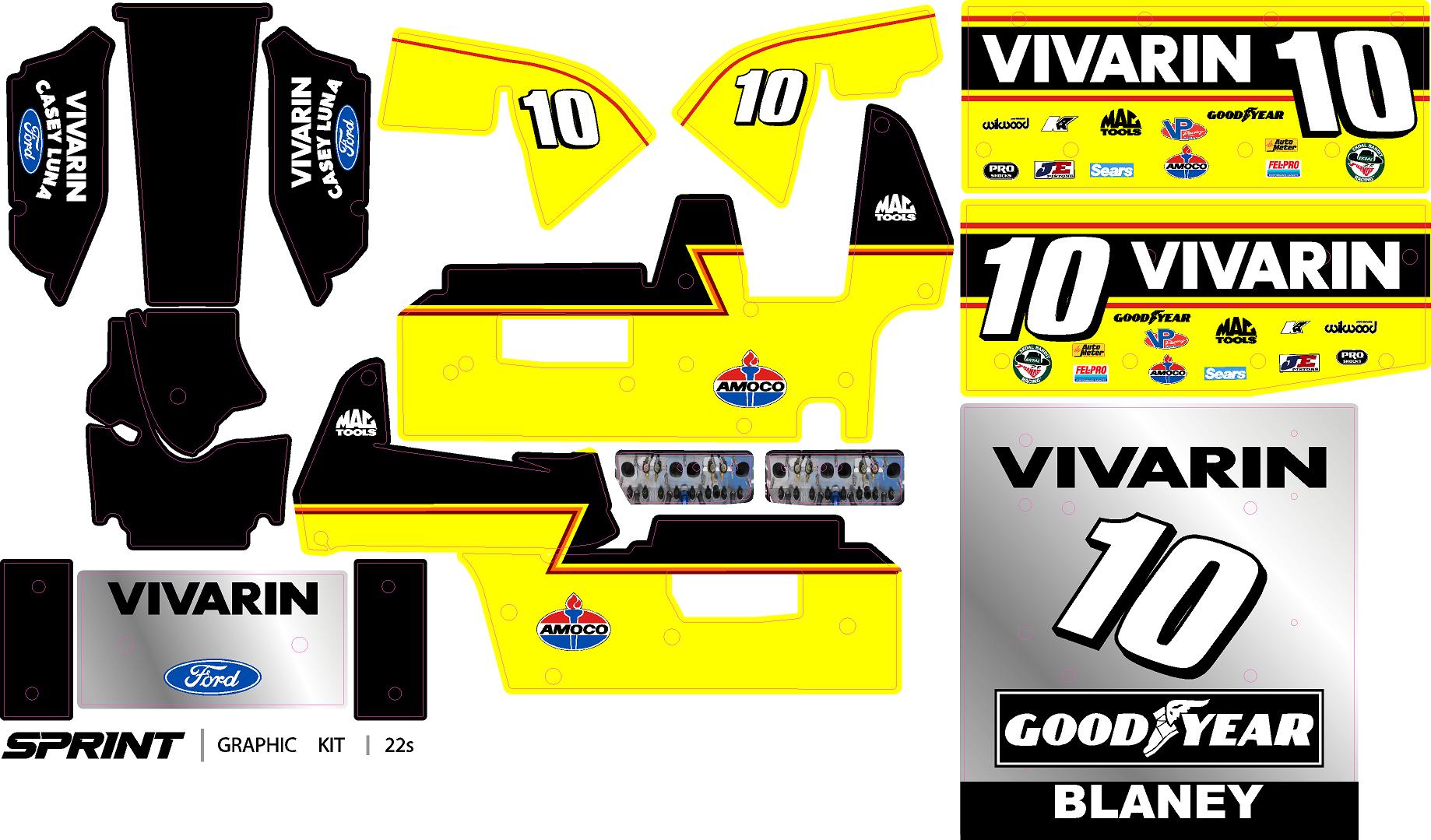 Dave Blaney vivarin 10 losi sprint car wrap